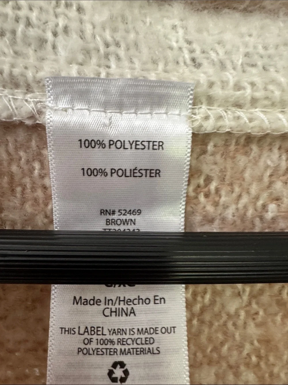 Striped Hooded Poncho in Blush, Cream & Olive NWOT
